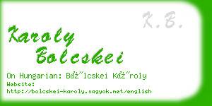 karoly bolcskei business card