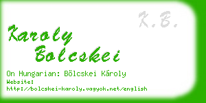 karoly bolcskei business card